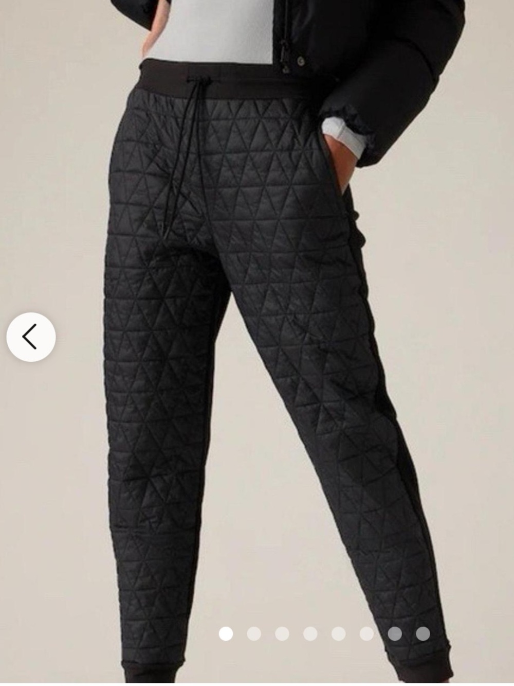 Athleta Solstice Jogger Quilted Pants Black Size 10